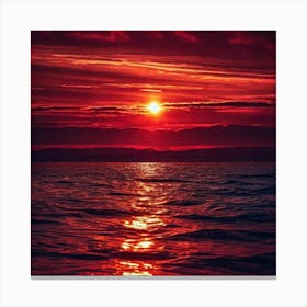 Sunset Over The Ocean 154 Canvas Print