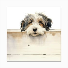 Dog On A Fence 4 Canvas Print