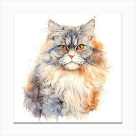 Selkirk Rex Longhair Cat Portrait 3 Canvas Print