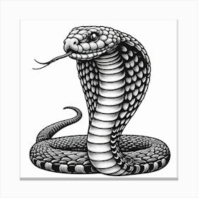 Line Art cobra 2 Canvas Print