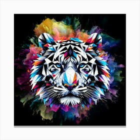 Abstract Tiger colour burst Canvas Print