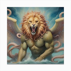 Octopus Lion Canvas Print