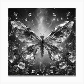 Butterfly With Diamonds 2 Canvas Print