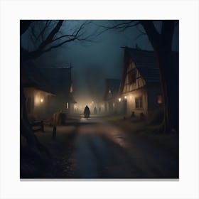 Spooky Village Canvas Print