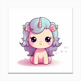 Cute Unicorn 434 Canvas Print