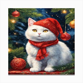 Christmas Cat 1 Canvas Print