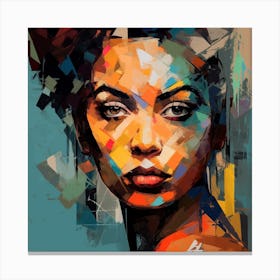 Abstract Portrait Of A Woman 7 Canvas Print