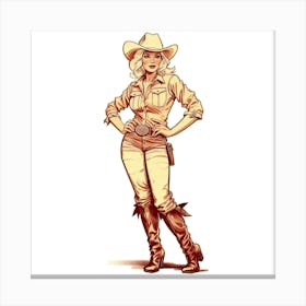 Full Body Cowgirl 2 Canvas Print
