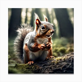 Squirrel In The Forest 194 Canvas Print