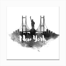 Watercolor New York Skyline Canvas Print