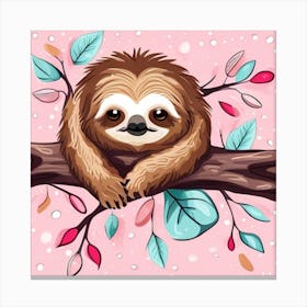 Adorable Sloth 1 Canvas Print