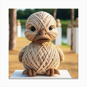 A Duck baby made of rope 1 Canvas Print