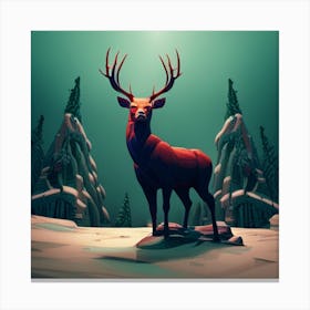 Amazing Deer Canvas Print