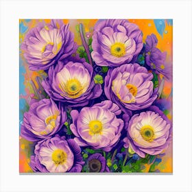 Anemone Flowers 18 Canvas Print