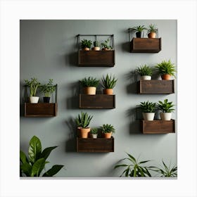 Wall Of Plants Canvas Print