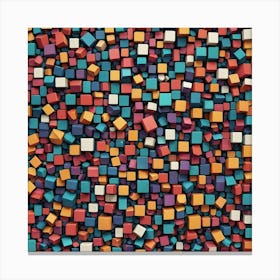 Abstract Colorful Cubes Canvas Print