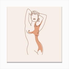 Nude Series Line Art Print Canvas Print