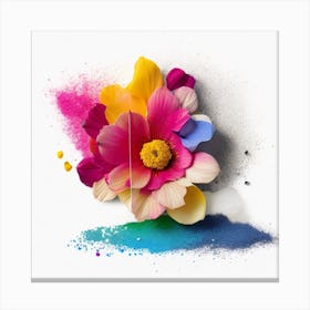 Flower With Powder Canvas Print