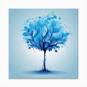 Blue Tree Canvas Print