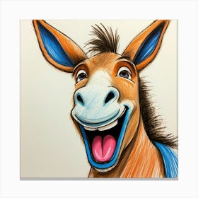 Donkey Drawing 3 Canvas Print