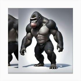 A Snapping Gorilla With A Digital Camera (2) Canvas Print