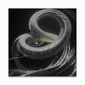 Snake On A Black Background Canvas Print