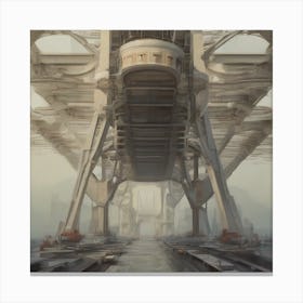 Futuristic Bridge Canvas Print