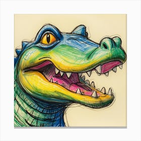 Alligator Head 6 Canvas Print