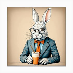 Rabbit In A Suit 28 Canvas Print