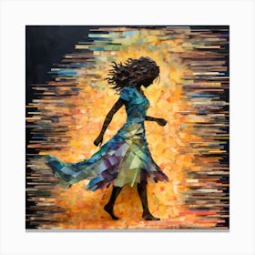 Girl In A Dress Canvas Print