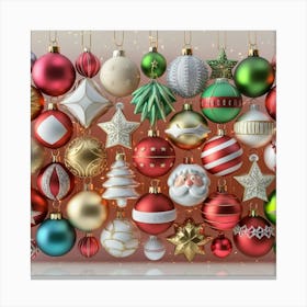 Christmas Ornaments 3 Canvas Print