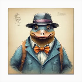 Duck In A Hat 9 Canvas Print