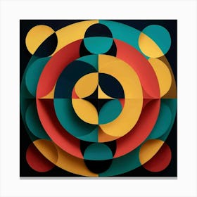 Geometric Circles Canvas Print