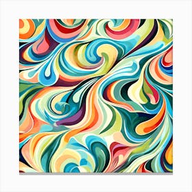 Abstract Colorful Psychedelic Pattern art, 1305 Canvas Print