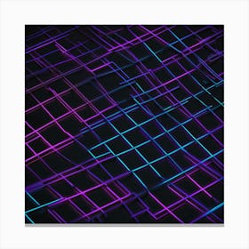 Neon Grid 1 Canvas Print