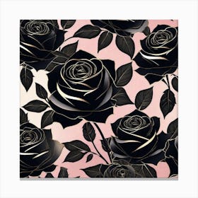 Black Roses 4 Canvas Print