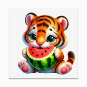 Watermelon Tiger Canvas Print