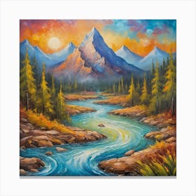 river morning Canvas Print