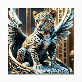 Leopard With Wings Canvas Print