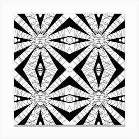 Abstract Black And White Pattern 1 Canvas Print