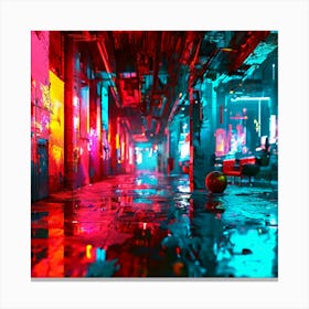 Neon City Canvas Print