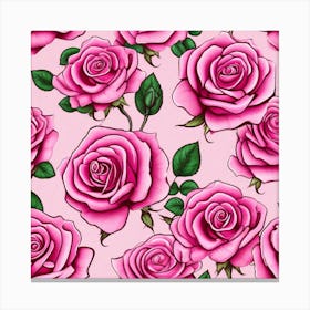 Pink Roses 6 Canvas Print