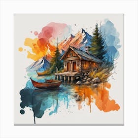 Stunning watercolor landscapes 18 Canvas Print