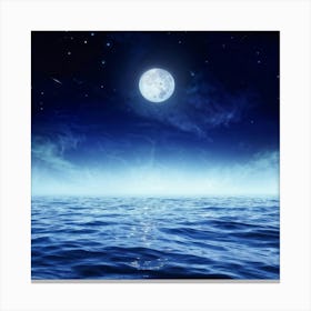 Abstract Dream Astronomy Landscape Celestial Ocean Cloud Halloween Light Moon Full Moon W (26) Canvas Print