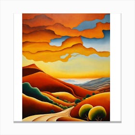 Sunset Road Canvas Print