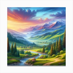 Landscape Painting Canvas Print