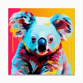 Pop Art Style Happy Koala Canvas Print