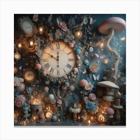 Fairytale Clock Canvas Print