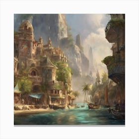 Fantasy City 101 Canvas Print