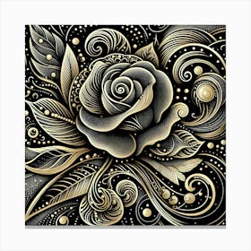 Gold Rose 8 Canvas Print